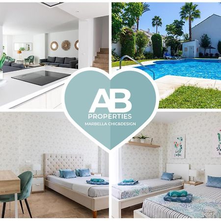 COVD 19 FREE- TOTAL PURIFIED - Chic House Marbella - 3 mm to Puerto Banús&Beach - Golden Mile - Direct access to Pool&Tropical Garden Exterior foto