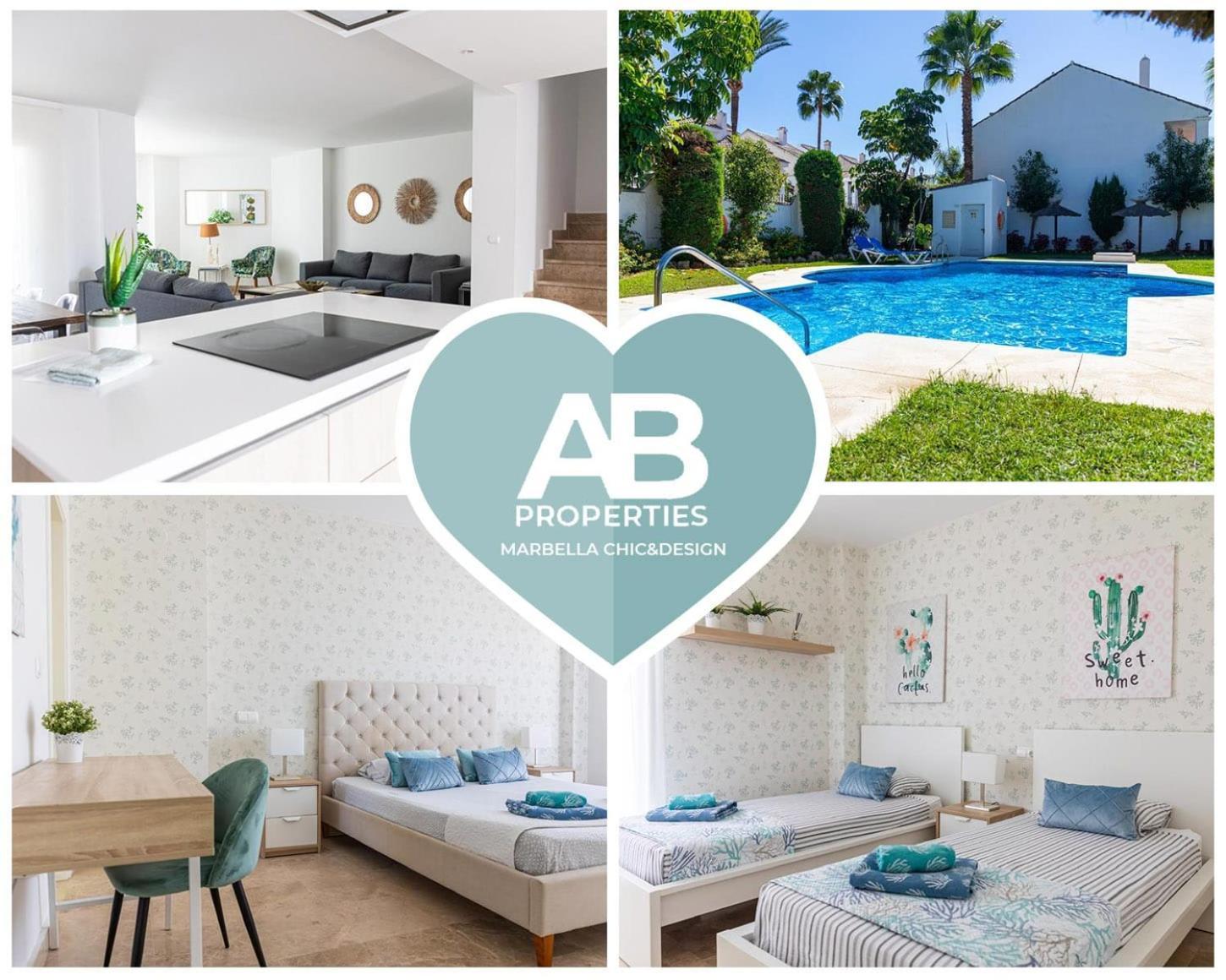 COVD 19 FREE- TOTAL PURIFIED - Chic House Marbella - 3 mm to Puerto Banús&Beach - Golden Mile - Direct access to Pool&Tropical Garden Exterior foto